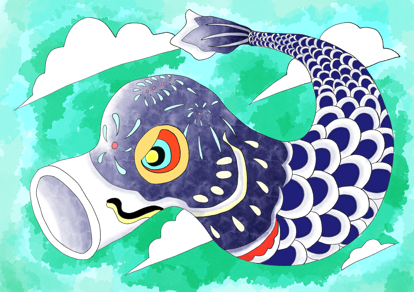 5月のイラスト紹介です🎏